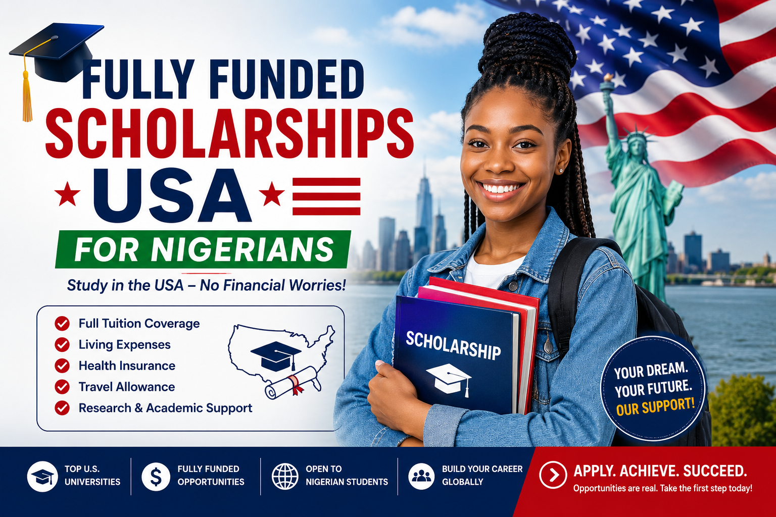 Fully funded scholarships USA for Nigerians