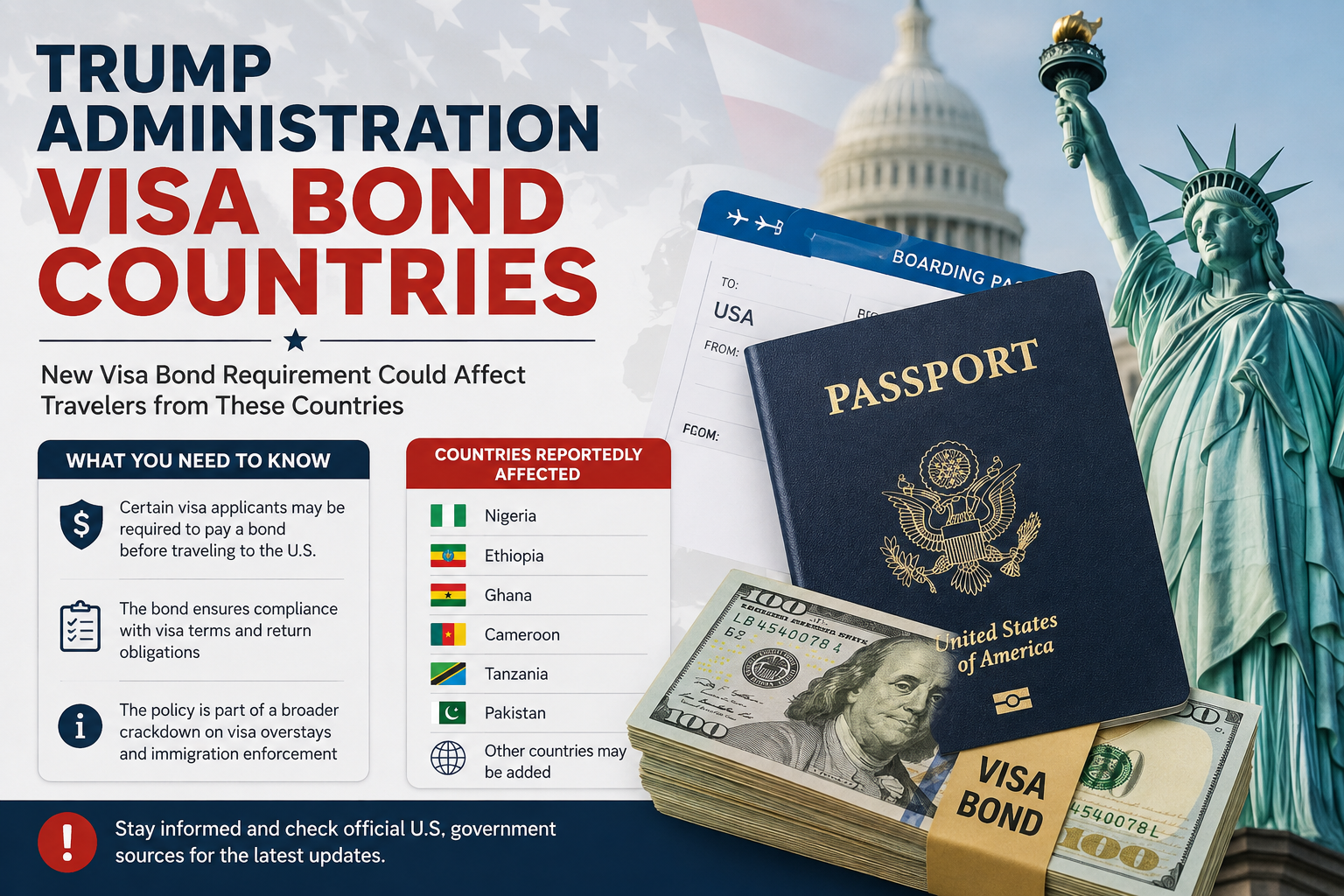 Trump Administration Visa Bond Countries