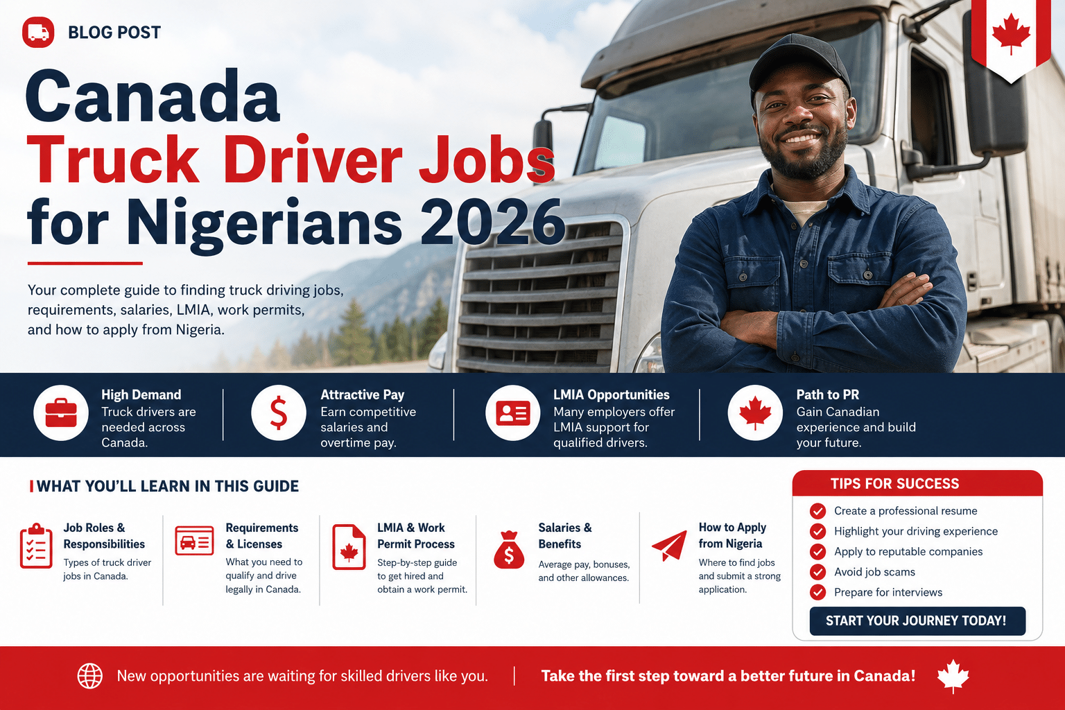 Canada Truck Driver Jobs for Nigerians 2026