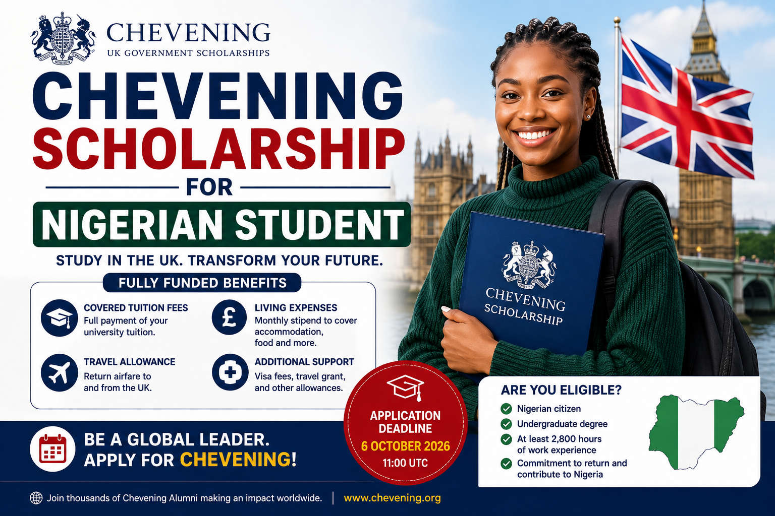 Chevening scholarship for Nigerian student: Learn how Nigerian students