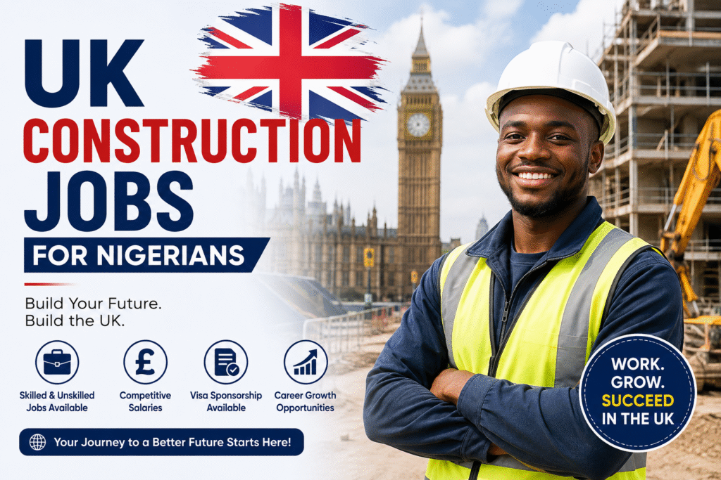 UK construction jobs for Nigerians: