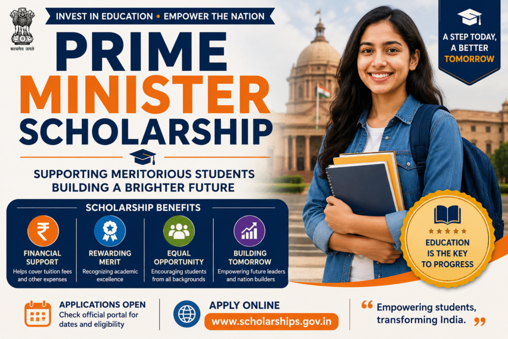 Prime Minister Scholarship 2026–27: Eligibility, Benefits, Requirements and How to Apply 1 Prime Minister Scholarship 2026–27