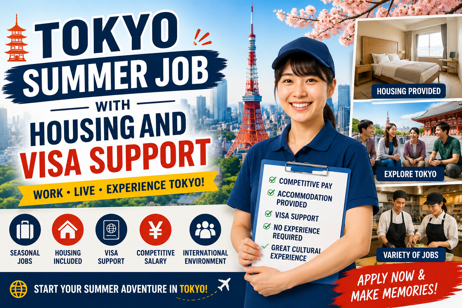 Tokyo Summer Job With Housing and Visa Support: